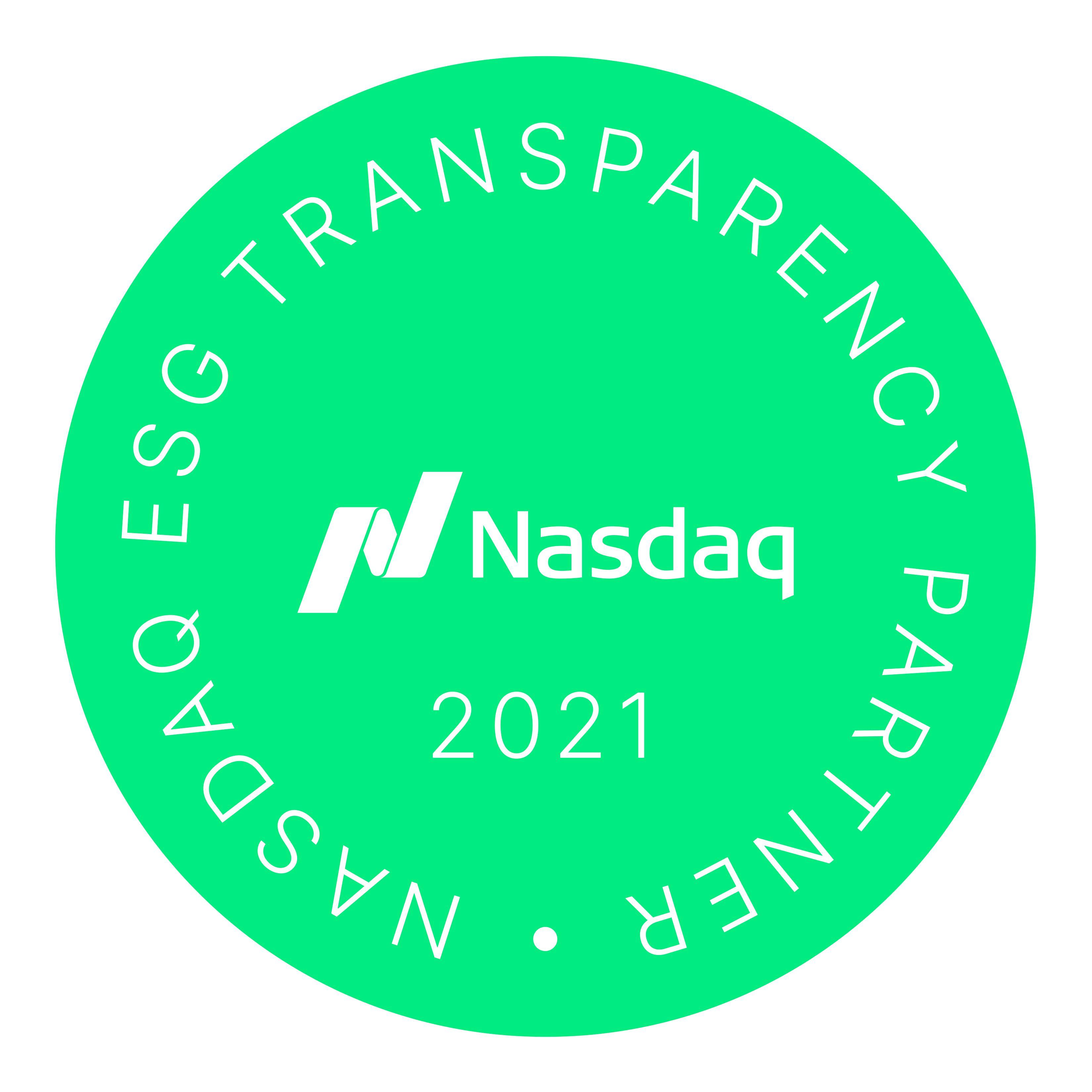 Nasdaq sustainable badge